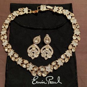 Beautiful Erwin Pearl necklace and earring set